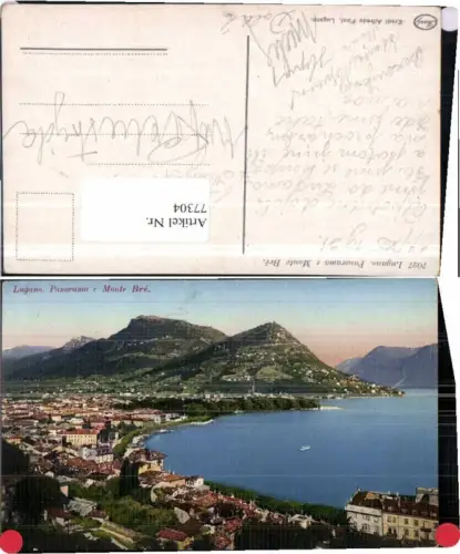 77304,Lugano Totale Monte Bre COLOR 1931