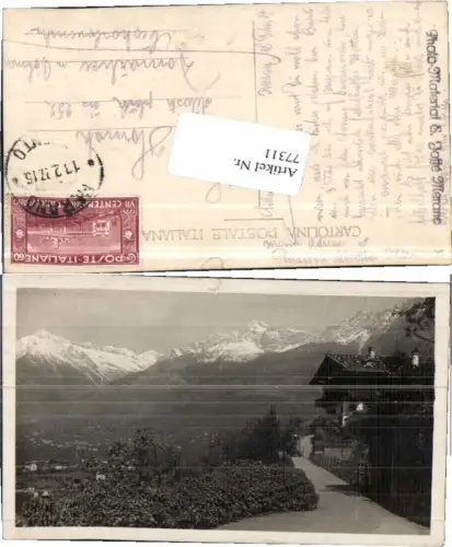 77311,FotoAK Meran Merano Wegpartie über dem Ort 1930