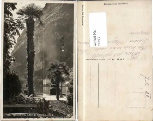 78553,Riva Gardasee Lago di Garda Partie 1930