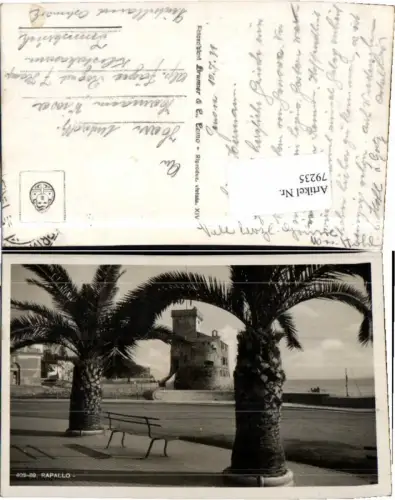 79235,Rapallo Palmen am Ufer 1929