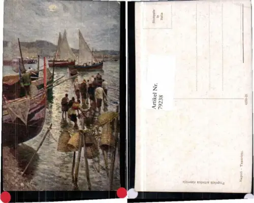 79238,Künstlerkarte Napoli Tramonto 1915