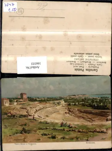 166555,Siracusa Teatro Greco e Panorama Syrakus pub Stengel Co 19775