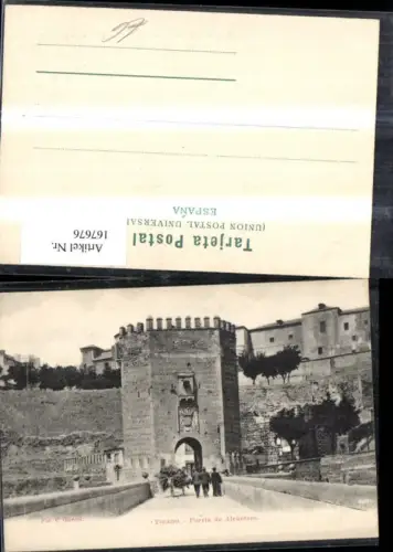 167676,Toledo Puerta de Aleantara Brücke Turm