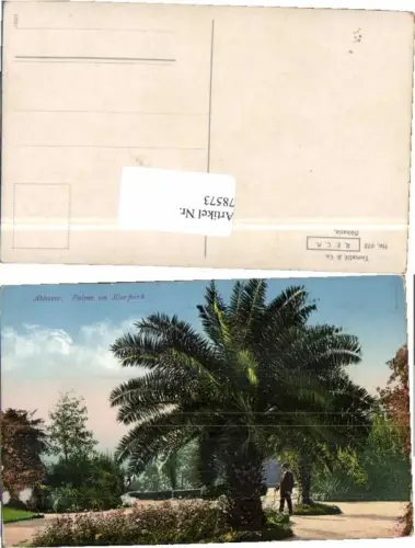78573,Abbazia Opatjia Palme im Kurpark 1910