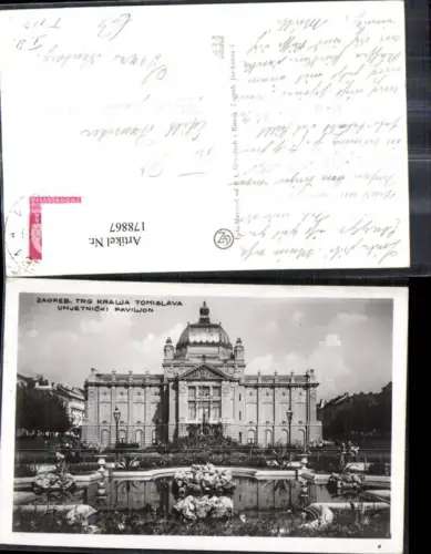 178867,Kroatien Foto Ak Zabreb Trg Krawa Tomislava Umjetnicki Paviljon
