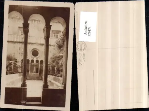 229474,Dubrovnik Raguse Kloster Arkaden Brunnen