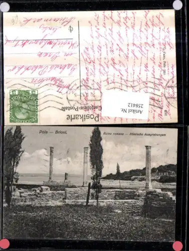 258412,Pola Pula Brioni Brijuni Ruine romane Römische Ausgrabungen pub G. Fano 2767