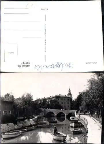 286717,Crikvenica Motiv Brücke Ruderboote Boote