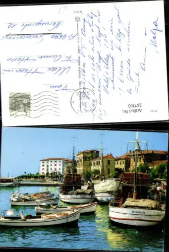 287303,Porec Teilansicht Boote Ruderboote