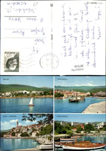 287310,Selce Crikvenica Novi Vinodol Kraljevica Teilansichten Boote Mehrbildkarte
