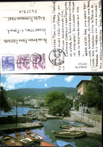 287314,Opatija Abbazia Teilansicht Anlegeplatz Ruderboote Boote