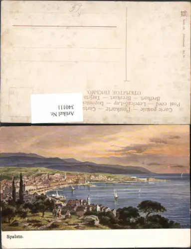 340111,Künstler AK F. Perlberg Spalato Totale