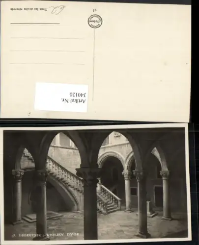 340120,Dubrovnik Kraljev Dvor Hof Arkaden Stiege