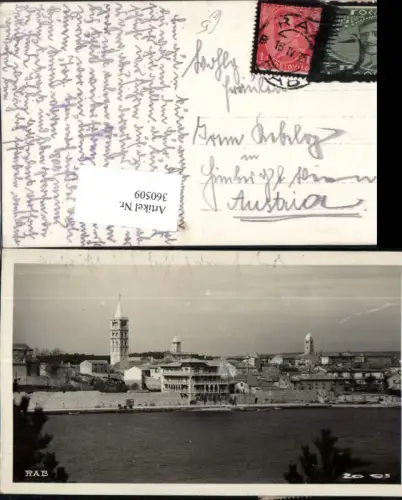 360509,Croatia Rab Teilansicht Kirchenturm