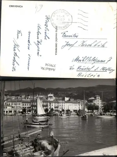 379154,Croatia Crikvenica Teilansicht Segelboote Boote