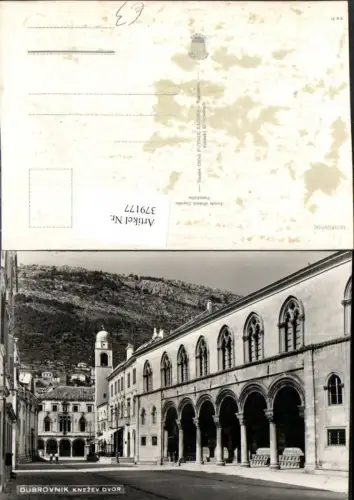 379177,Croatia Dubrovnik Ragusa Knezev Dvor Museum Gebäude Straßenansicht