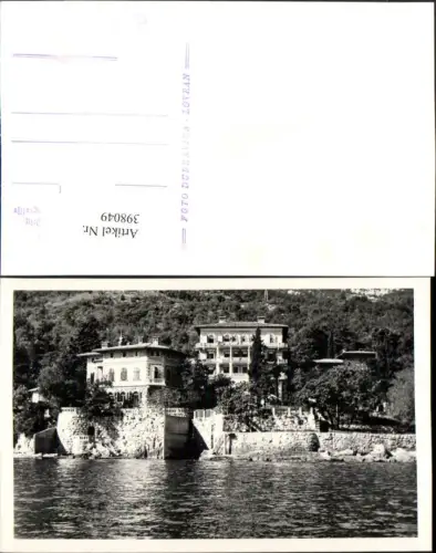 398049,Foto AK Croatia Lovran Häuser Küste