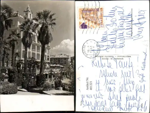 401221,Croatia Abbazia Opatija Gebäude Palmen