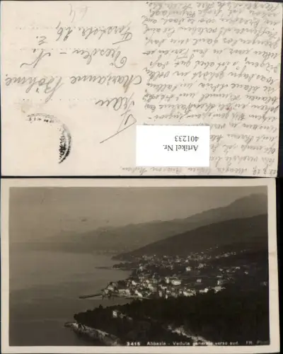 401233,Croatia Abbazia Opatija Veduta generale verso sud Totale