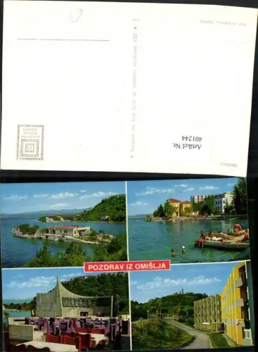401244,Croatia Omislja Omisalj Küste Terrasse Mehrbildkarte