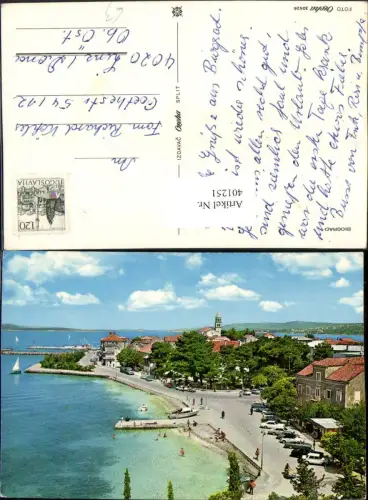 401251,Croatia Biograd Teilansicht Küste