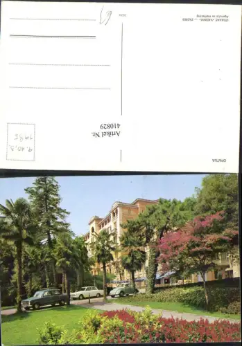 410829,Croatia Optaija Abbazia Gebäude Palmen Autos
