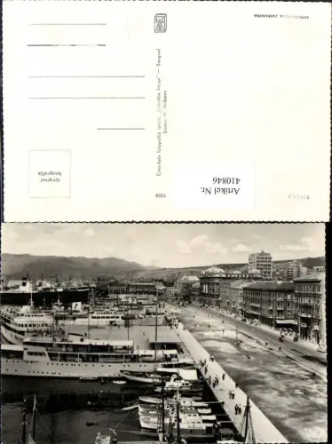 410846,Croatia Rijeka Teilansicht Hafen Dampfer Schiffe Boote