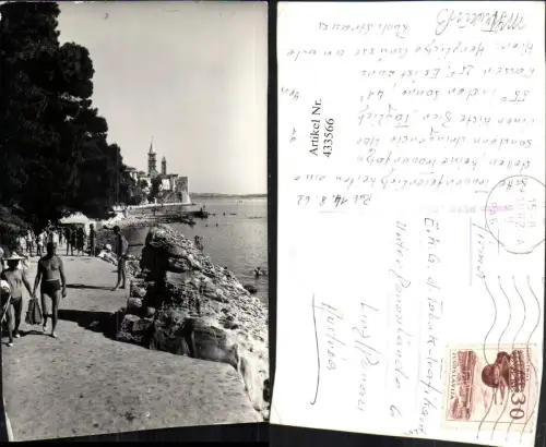 433566,Croatia Rab Küste Promenade