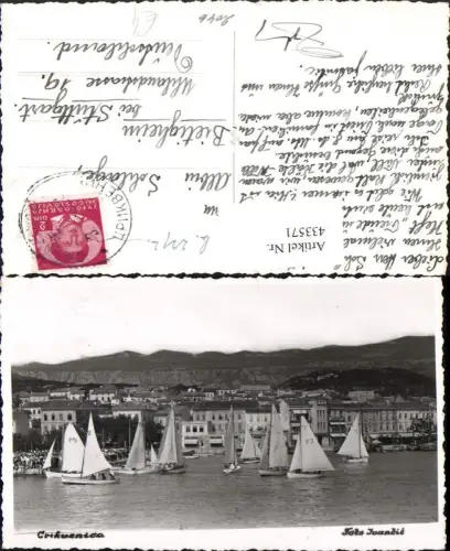 433571,Croatia Crikvenica Teilansicht Segelboote