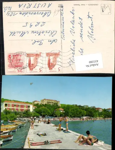 433580,Croatia Crikvenica Hotel Therapia Strand Strandleben Boote