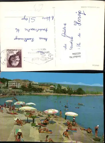 433594,Croatia Opatija Abbazia Teilansicht Küste Badestrand