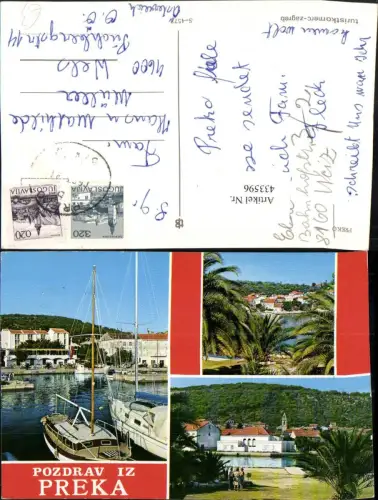 433596,Croatia Preko Teilansicht Boote Mehrbildkarte