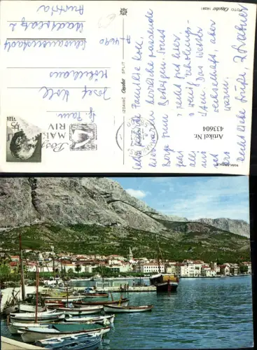 433604,Croatia Makarska Totale Hafen Boote