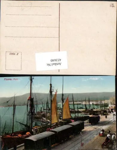 433640,Coratia Fiume Molo Hafen Segelschiff Boote