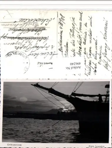 496240,Croatia Crikvenica Segelschiff Partie pub Foto Ivancic