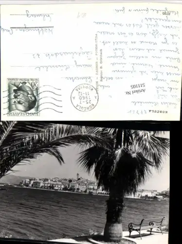 511105,Croatia Korcula Kurzel Totale Palmen