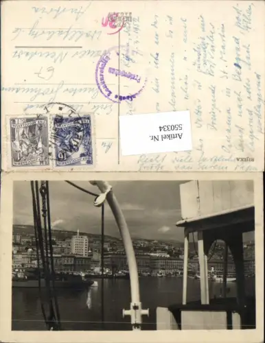 550334,Croatia tolle Foto-AK Rijeka Fiume Hafen