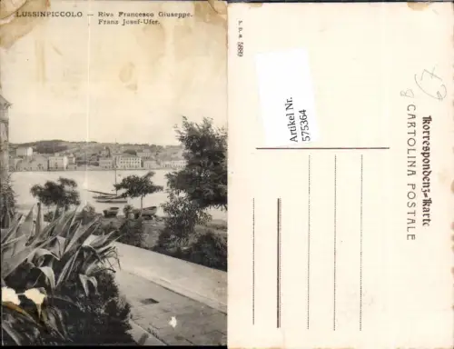575364,Lussinpiccolo Riva Franceso Giuseppe Franz Josef Ufer