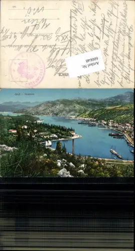 600648,Gravoze Gruz Dubrovnik Ragusa Feldpost K. u. K. Luftschifferabteilung Fliegerkompagnie Rundstempel