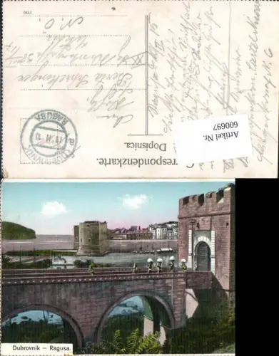 600697,Dubrovnik Ragusa Feldpost K. u. K. Luftschifferabteilung Fliegerkompagnie