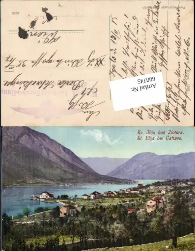 600745,St. Elija Jlija Kotor Cattaro Kotora Feldpost K. u. K. Luftschifferabteilung Fliegerkompagnie