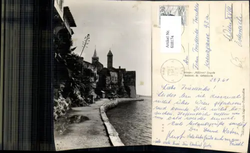 618174,Foto Ak Rab Küste Küstenweg Promenade Croatia
