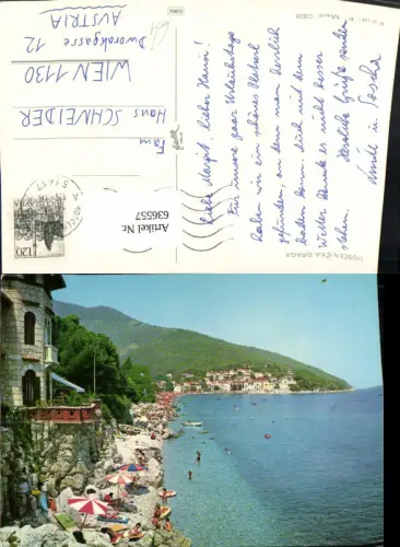636557,Moscenicka Draga Strand Strandleben Küste Croatia