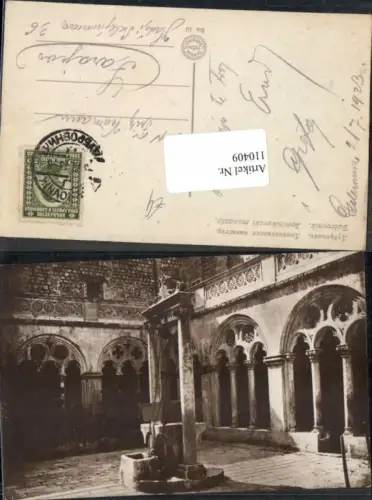 110409,Dubrovnik Ragusa Dominikaner Bastei Innen Hof 1923 rare FotoAK