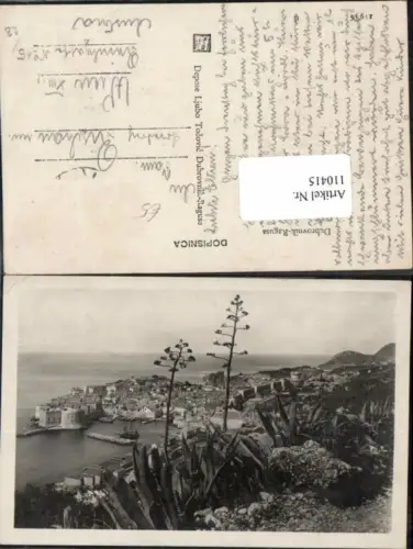 110415,Dubrovnik Ragusa FotoAK Hafen Ort 1925