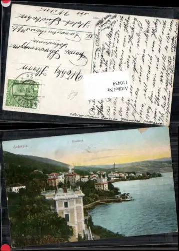 110439,Abbazia Südstrand m. Pension Scheler 1913