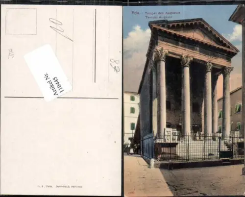 110445,Pola Tempel des Augustus 1910
