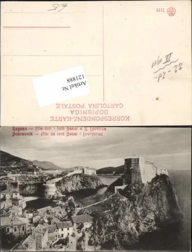 121888,Ragusa Dubrovnik Bokar Lovrjenac St Lorenze