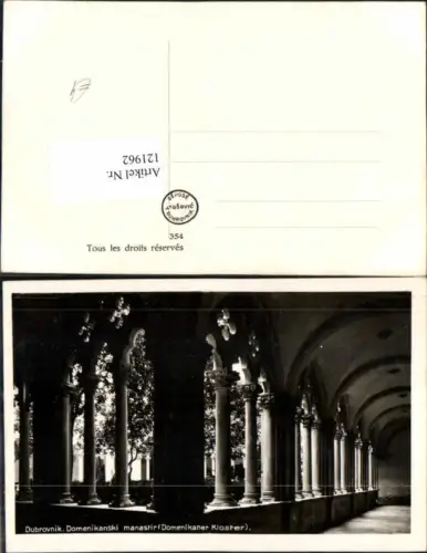 121962,Dubrovnik Ragusa Kloster Dominikaner Kirche