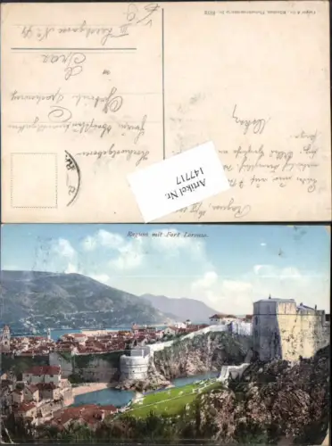 147717,Ragusa m. Fort Lorenzo Dubrovnik 1910 Purger Co 8772